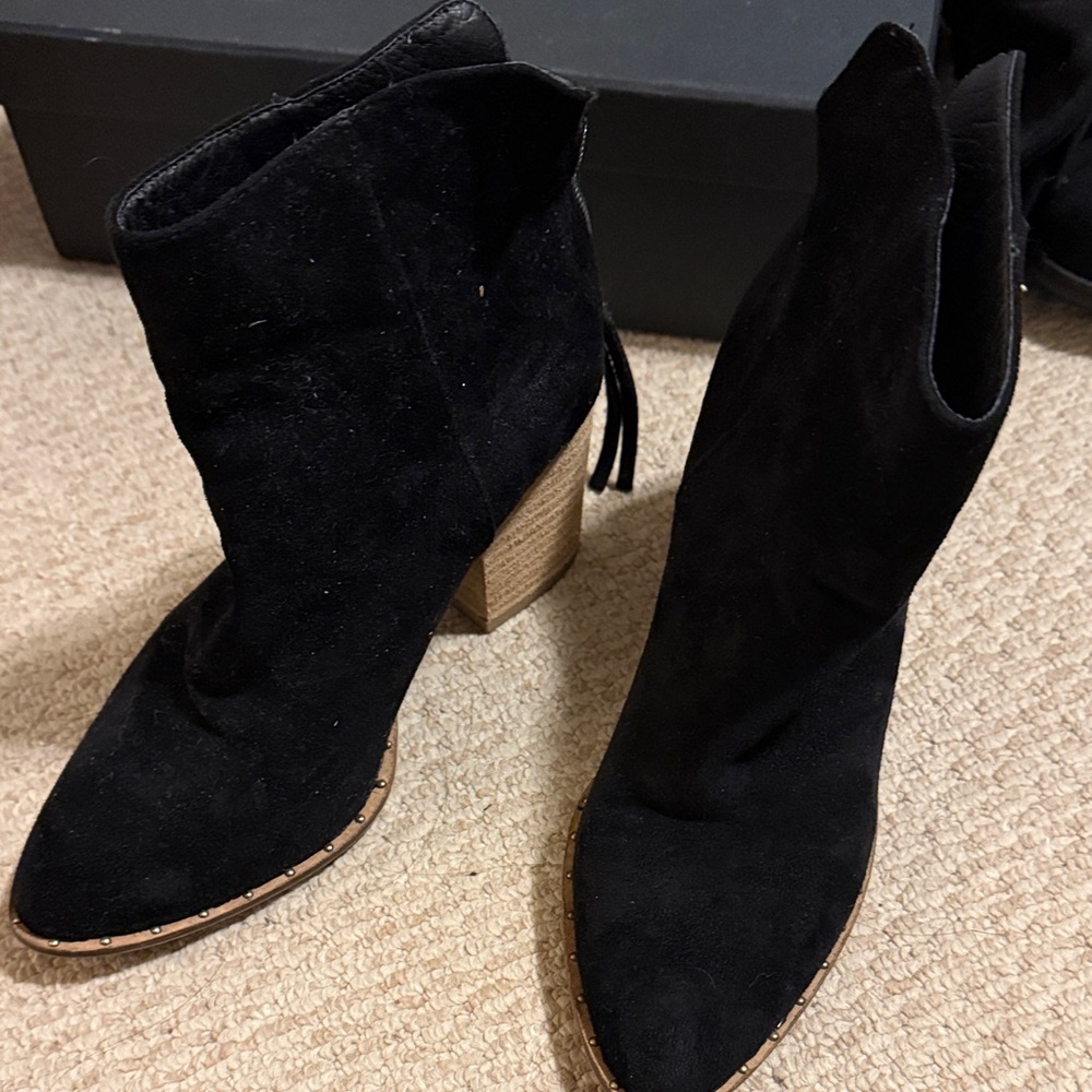 Stylish Black Suede Ankle Boots
